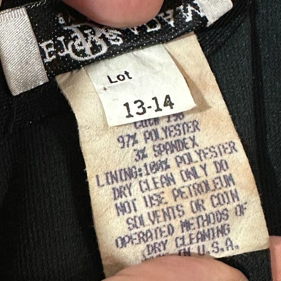 Vintage Betsy & Adam Black Maxi Formal Dress Size 13-14 - Picture 15 of 16